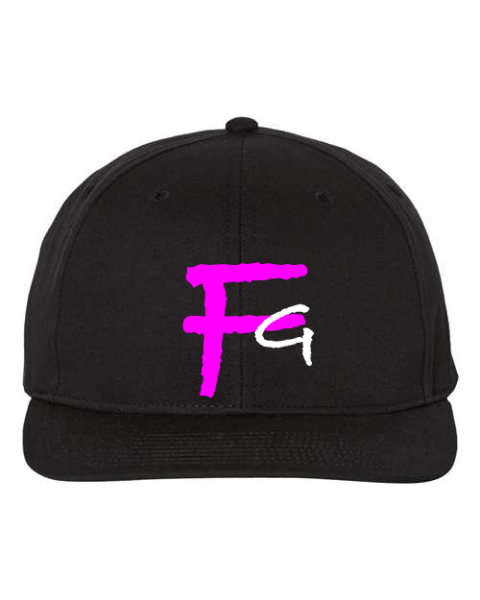 Picture of Rounded Black Snapback Pink FG