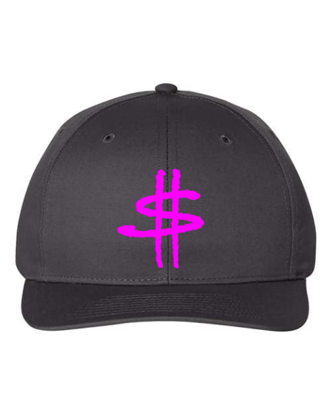 Picture of Rounded Grey Snapback Pink$