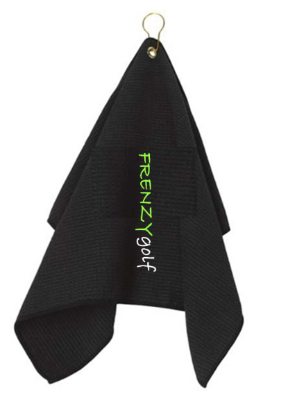 Picture of Golf Towel - Black and Green logo 