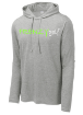 Picture of Hoodie Tee Light Grey Heather Green FG