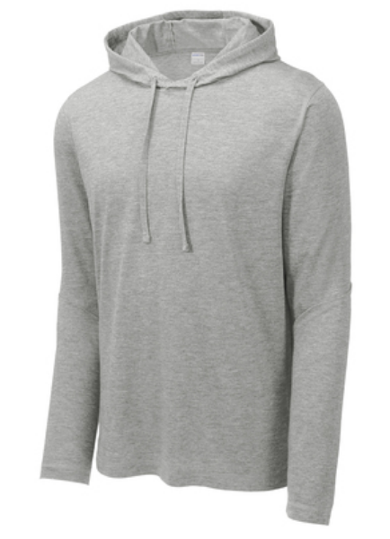 Picture of Hoodie Tee Light Grey Heather (No Logo)