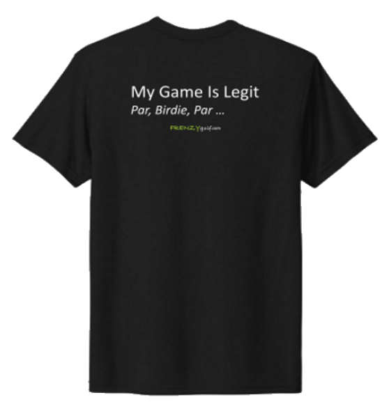 Picture of Premium Black Chuckle Tee "My Game Is Legit”