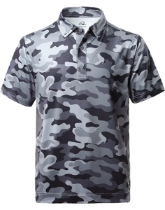 Frenzy Crazy Gray Camo Polo